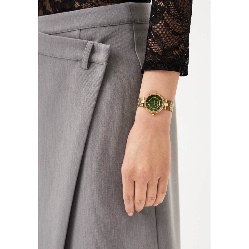 JUST CAVALLI Snake Crystals Gold Ρολόι Ανοξείδωτο Ατσάλι Μπρασελέ JC1L240M0035