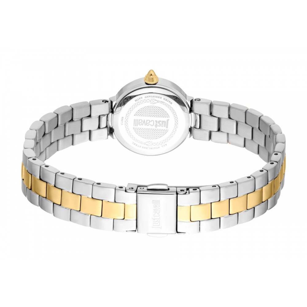 JUST CAVALLI Mini Ρολόι Δίχρωμο Ανοξείδωτο Ατσάλι Μπρασελέ JC1L362M0085