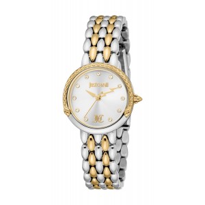 JUST CAVALLI Rosa Snake Watch Two Tone Stainless Steel Bracelet JC1L379M0055