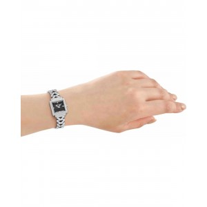 JUST CAVALLI Angola Ρολόι Τετράγωνο Ασημί Ανοξείδωτο Ατσάλι Μπρασελέ JC1L405M0025