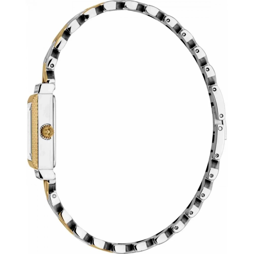 JUST CAVALLI Angola Ρολόι Τετράγωνο Δίχρωμο Ανοξείδωτο Ατσάλι Μπρασελέ JC1L405M0055