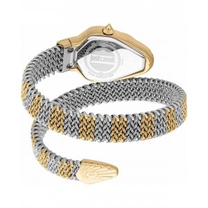 JUST CAVALLI Fiamma Snake Ρολόι Δίχρωμο Ανοξείδωτο Ατσάλι Μπρασελέ JC1L426M0055