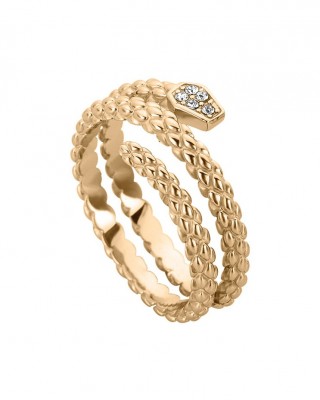 Just Cavalli Δαχτυλίδι Τριπλό Φίδι JCRG01052206