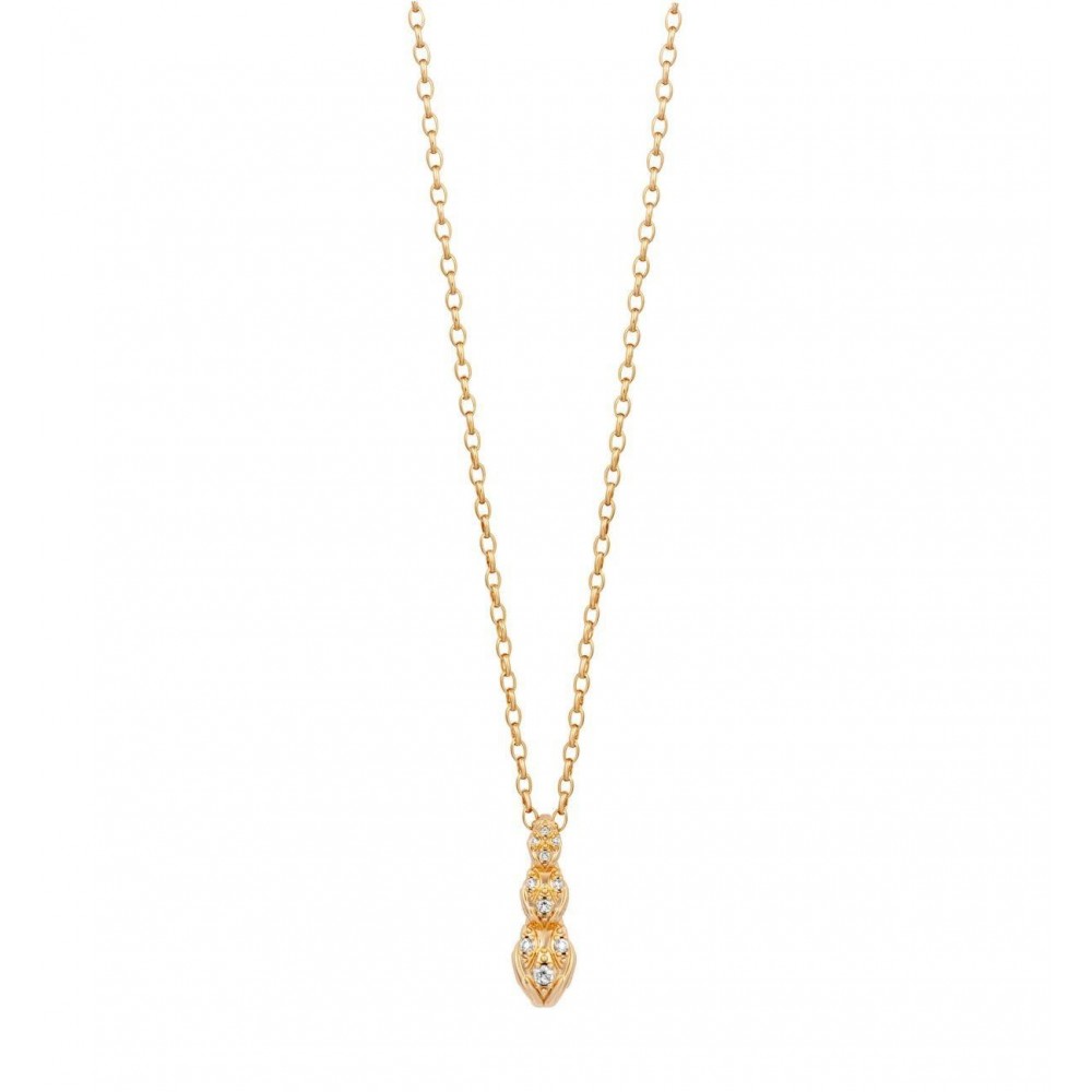 Just Cavalli Κολιέ Χρυσό Φίδι Λευκά Ζιργκόν JCNL02423200 Just Cavalli Κολιέ Χρυσό Φίδι Λευκά Ζιργκόν JCNL02423200