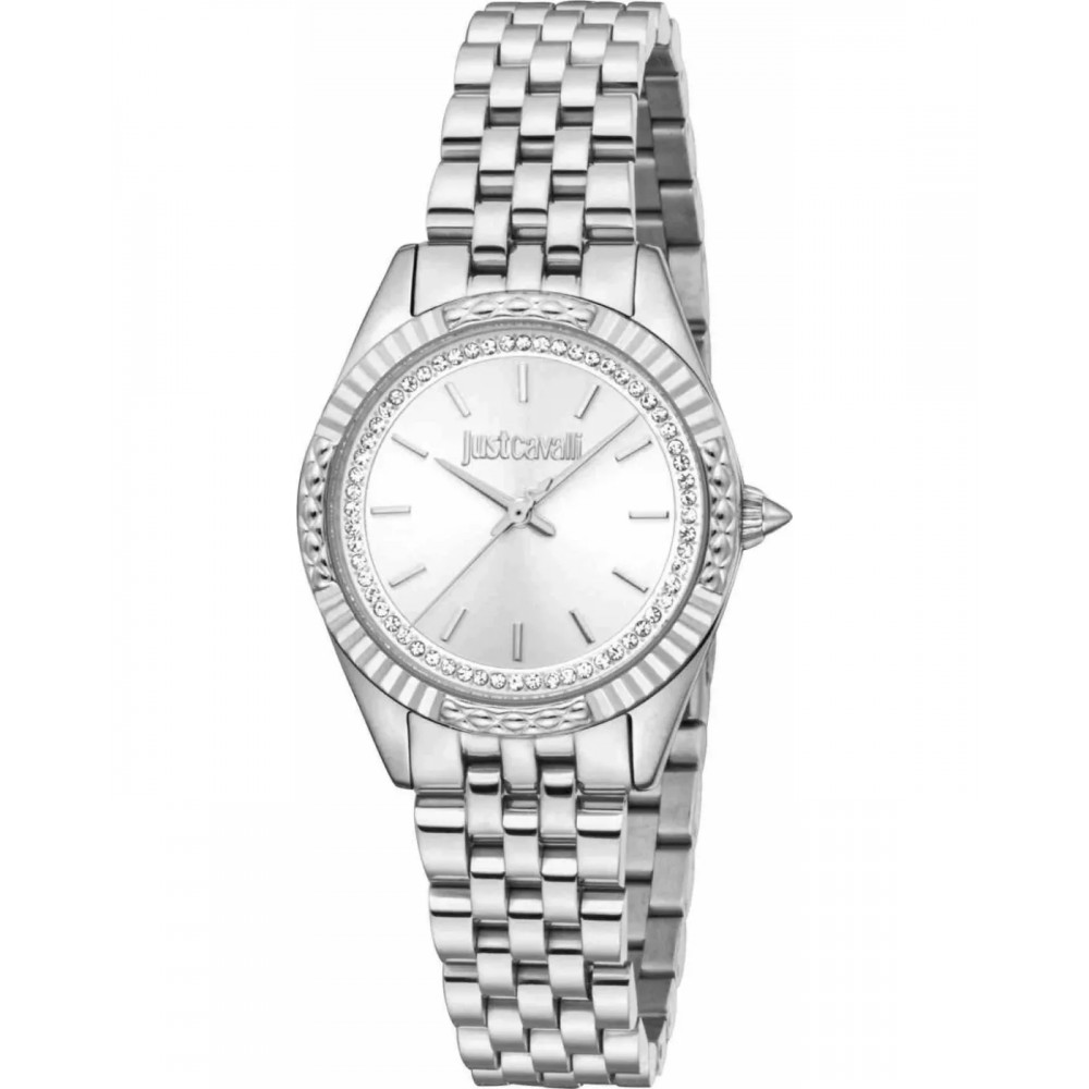 JUST CAVALLI Lucente Ρολόι Ασημί Ανοξείδωτο Ατσάλι Μπρασελέ JC1L382M0045