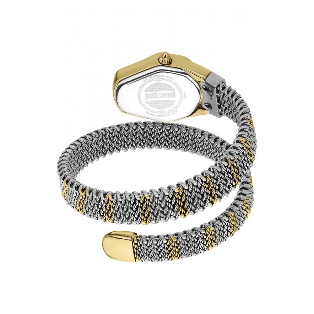 JUST CAVALLI Gioia Ρολόι Snake Δίχρωμο Ανοξείδωτο Ατσάλι Μπρασελέ JC1L455M0055 
