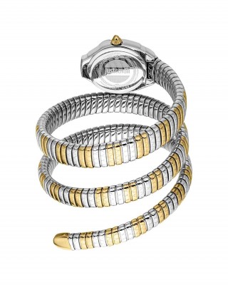 JUST CAVALLI Vortice Ρολόι Snake Δίχρωμο Ανοξείδωτο Ατσάλι Μπρασελέ JC1L415M0065