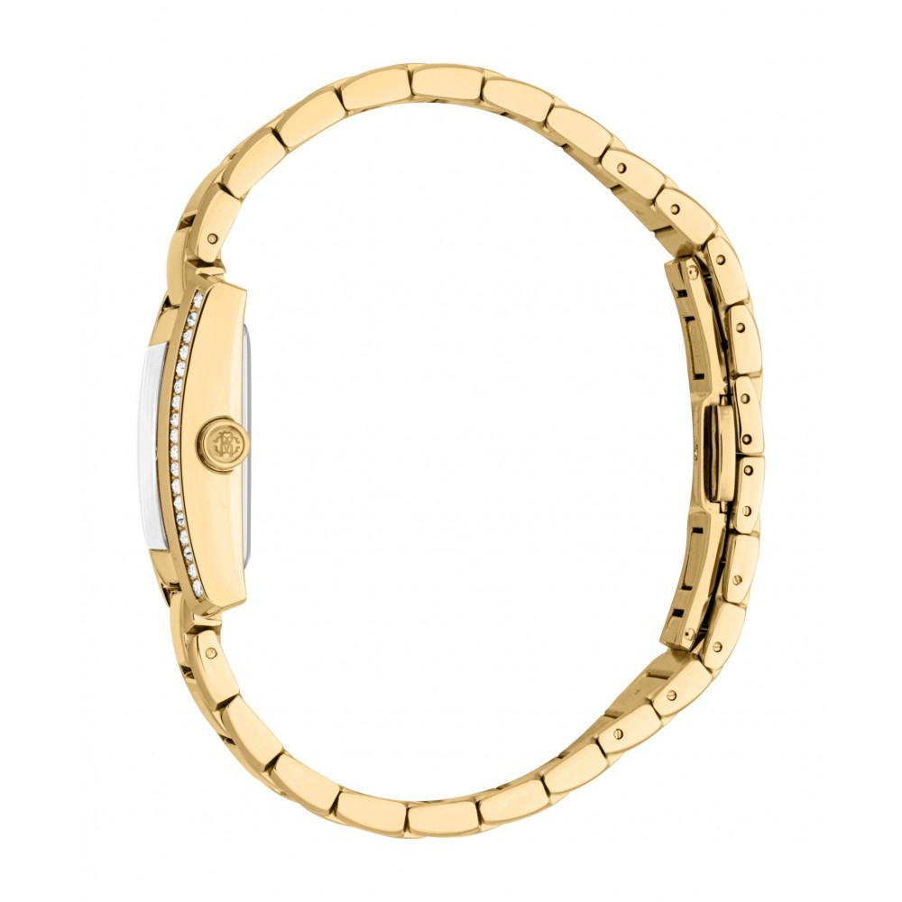 ROBERTO CAVALLI Women Gold Gift Set Ρολόι Ανοξείδωτο Ατσάλι Μπρασελέ RC5L120M0055
