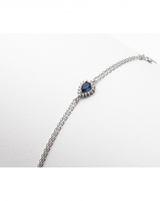 Βραχιόλι Ροζέτα Διπλή αλυσίδα  Ασήμι 925  KSE159