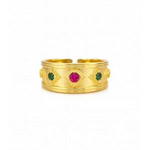 Ring Byzantine Gold-plated Silver 925 RG-021