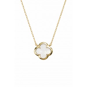 Ladies Necklace Clover Gold-plated Silver 925 KS-032
