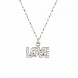  Γυναικείο Kολιέ LOVE Ασήμι 925 KSE106