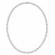 Γυναικείο Kολιέ Ριβιέρα Tennis Λευκά  Ζιργκόν 3 mm 42cm Ασήμι 925 KSE-165