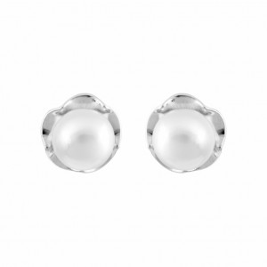 Σκουλαρίκια Καρφωτά με Πέρλα Ασήμι 925 KSE004