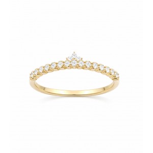  Δαχτυλίδι χρυσό 14Κ Σειρέ Μισόβερο Λουλούδι Λευκα ζιργκόν KG013