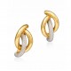 Χρυσά Σκουλαρίκια 9Κ Δίχρωμα Λευκόχρυσο & Χρυσό