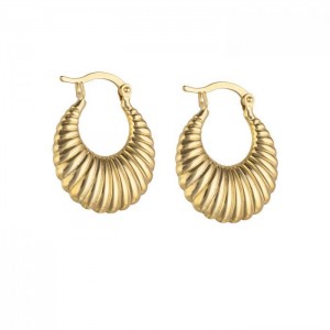 Χρυσά Σκουλαρίκια 14Κ Κρίκοι Οβάλ 