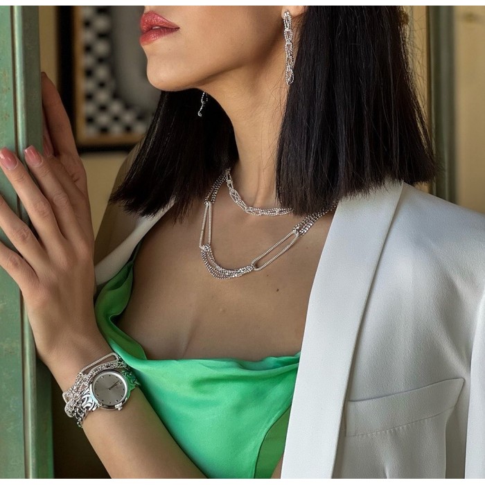 OXETTE ΚΟΛΙΕ MELODY ΜΕ ΑΛΥΣΙΔΕΣ ασήμι 925 gold-plated 01X05-03127 OXETTE ΚΟΛΙΕ MELODY ΜΕ ΑΛΥΣΙΔΕΣ ασήμι 925 gold-plated 01X05-03127
