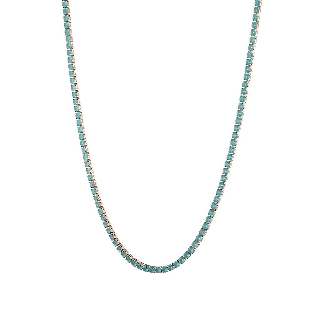 LOISIR CANDY Κολιέ γυναικείο μεταλλικό ροζ επιχρυσωμένο 01L15-01216 