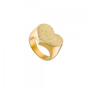 LOISIR  SPARKLING Ladies Ring Stainless steel in Gold tone  04L27-00775