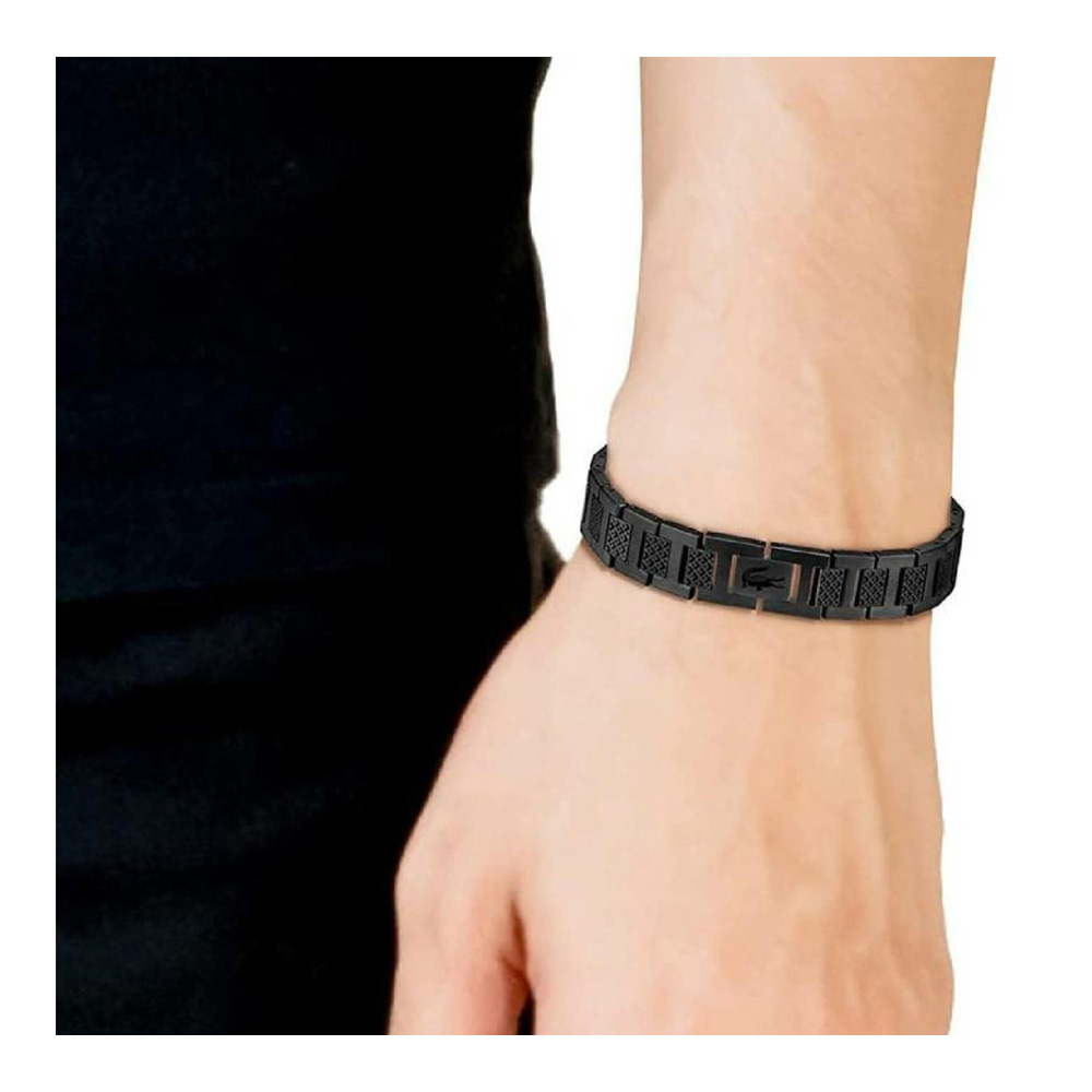 LACOSTE Βραχιόλι Μαύρο Ανοξείδωτο Ατσάλι 2040119