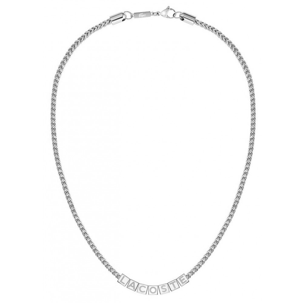 LACOSTE Script Κολιέ Ασημί Ανοξείδωτο Ατσάλι 2040523