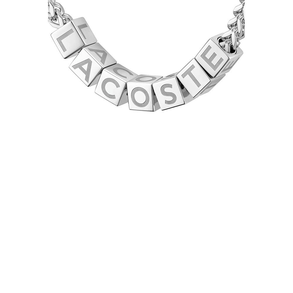 LACOSTE Script Κολιέ Ασημί Ανοξείδωτο Ατσάλι 2040523