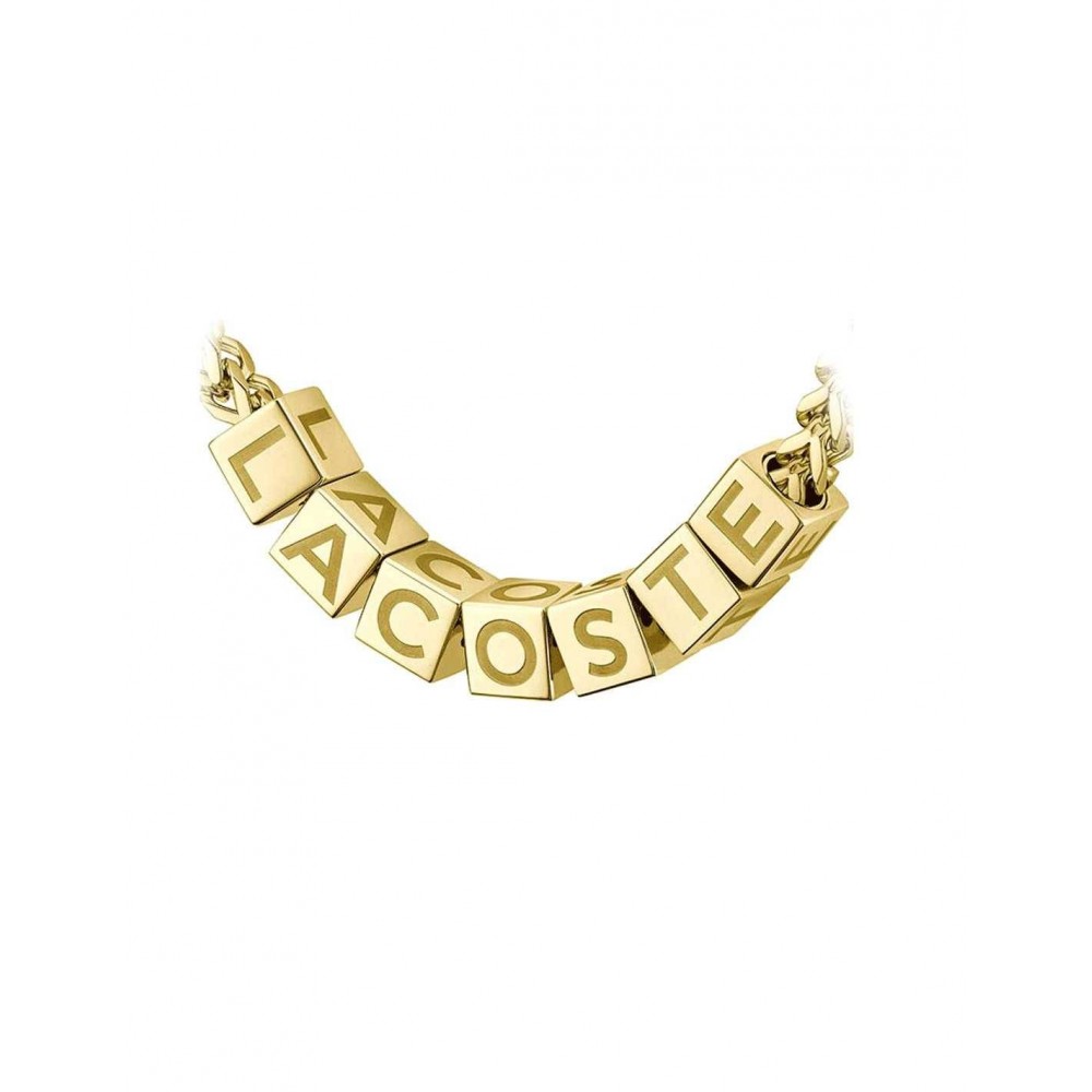 LACOSTE Script Κολιέ Χρυσό Ανοξείδωτο Ατσάλι 2040524