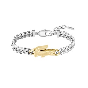 LACOSTE Arthor Βραχιόλι Ασημί Χρυσό Ανοξείδωτο Ατσάλι 2040552