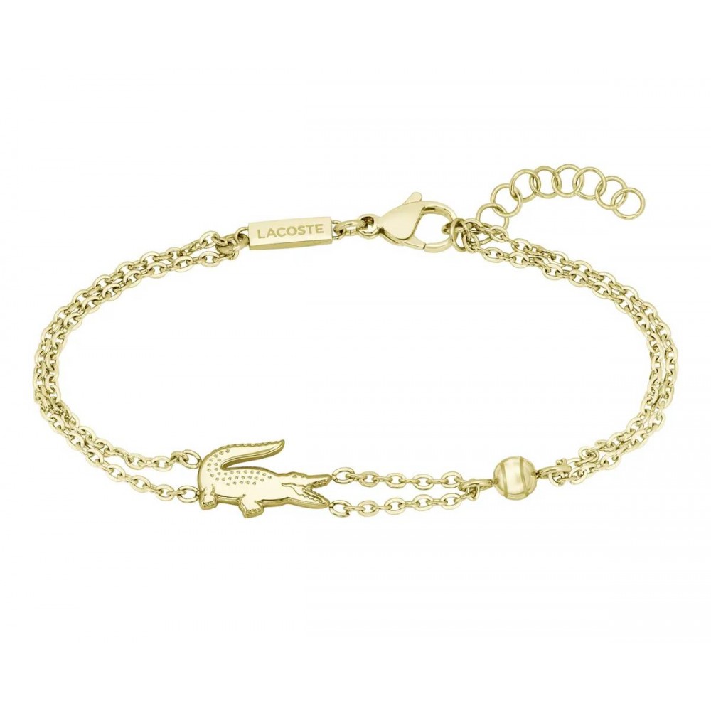 LACOSTE Βραχιόλι Crocodile Επίχρυσο Ανοξείδωτο Ατσάλι 2040581