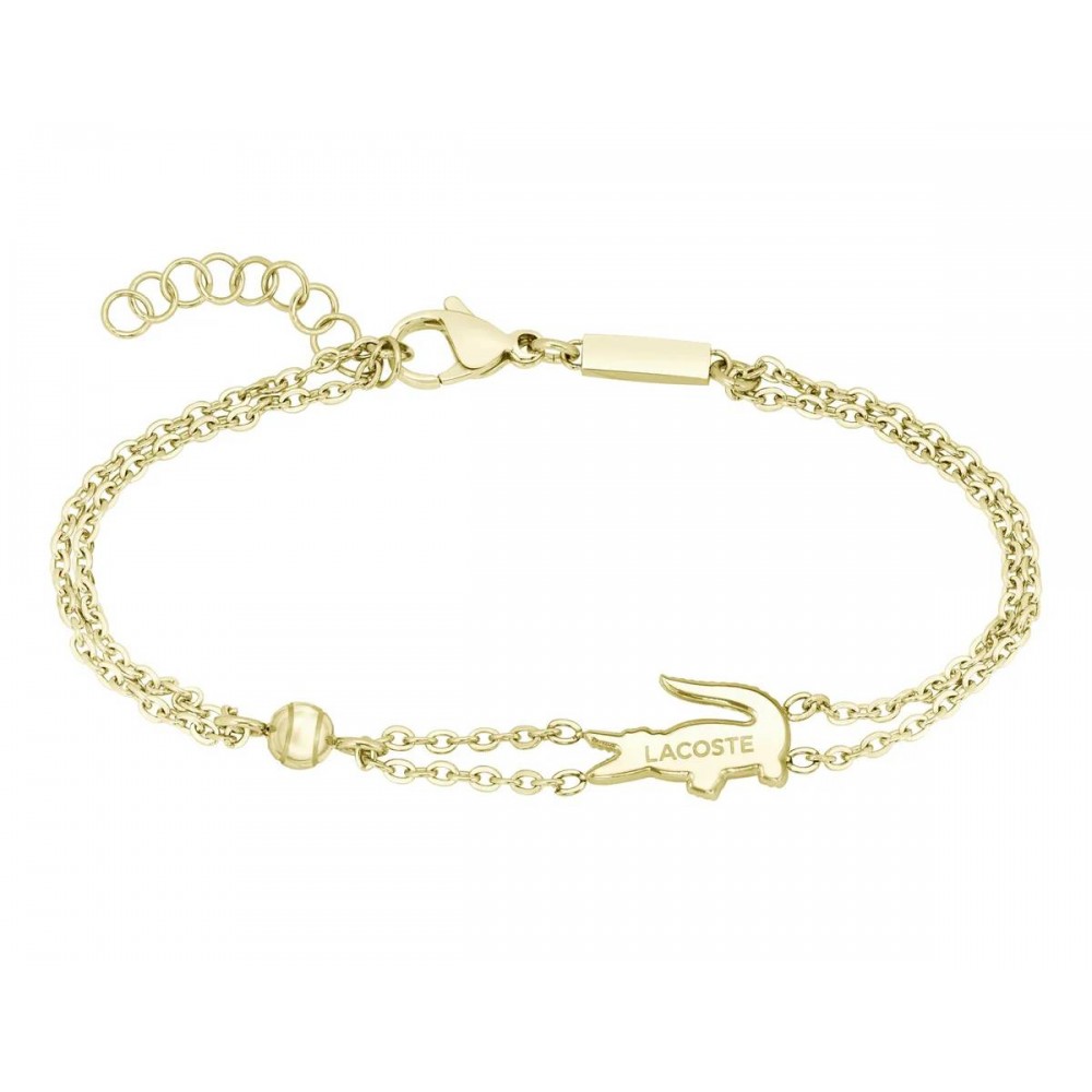 LACOSTE Βραχιόλι Crocodile Επίχρυσο Ανοξείδωτο Ατσάλι 2040581
