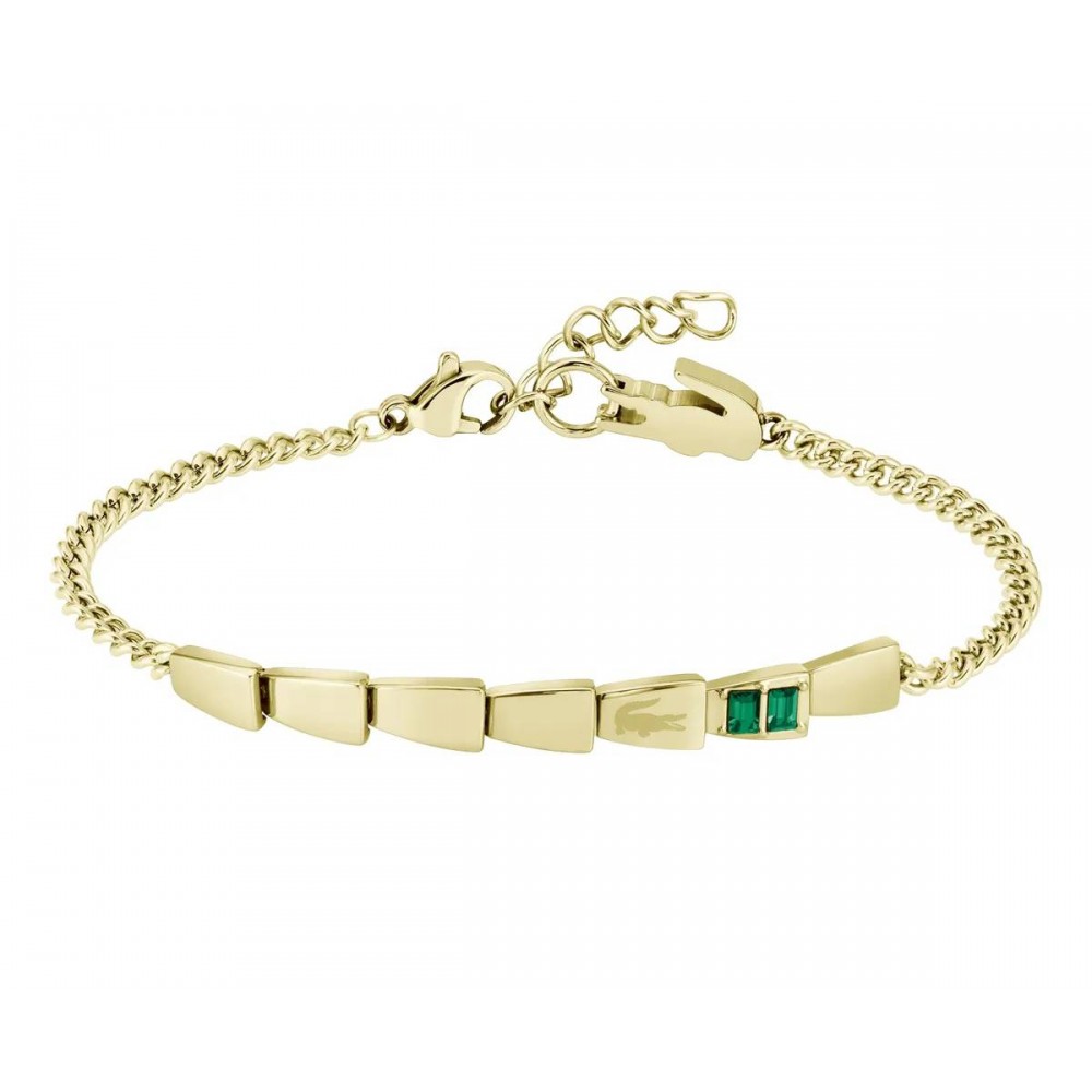 LACOSTE Βραχιόλι Crocodile Επίχρυσο Ανοξείδωτο Ατσάλι 2040582 