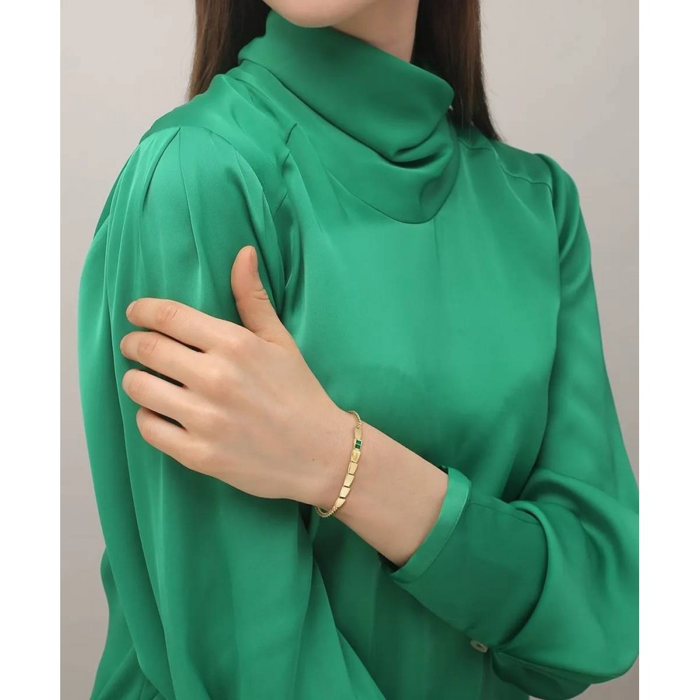 LACOSTE Βραχιόλι Crocodile Επίχρυσο Ανοξείδωτο Ατσάλι 2040582 