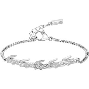 LACOSTE Unisex Βραχιόλι Κροκοδειλάκια Ασημί Ανοξείδωτο Ατσάλι 2040509