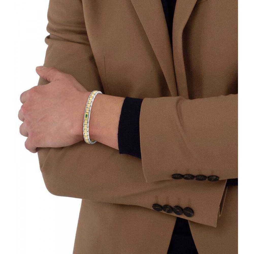 LACOSTE Βραχιόλι Δίχρωμο Χρυσό & Ασημί Ανοξείδωτο Ατσάλι 2040586