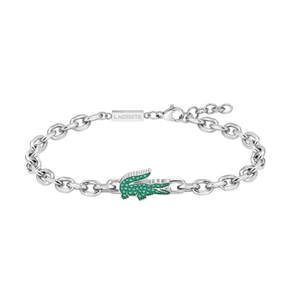 LACOSTE Βραχιόλι Crocodile Ασημί Ανοξείδωτο Ατσάλι 2040610