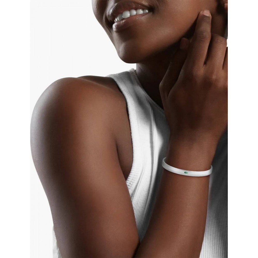 LACOSTE Βραχιόλι Χειροπέδα Crocodile Ασημί Ανοξείδωτο Ατσάλι 2040617