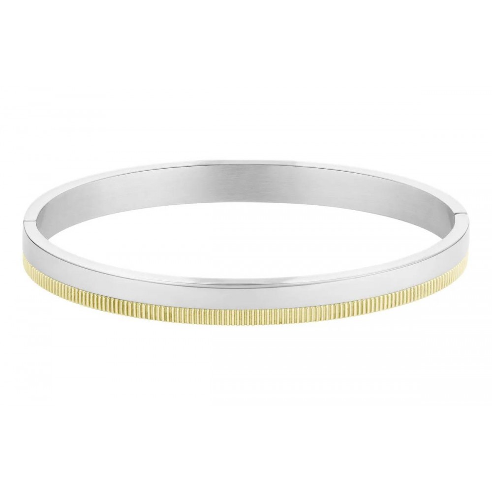 LACOSTE Βραχιόλι Χειροπέδα Crocodile Δίχρωμο Ανοξείδωτο Ατσάλι 2040618