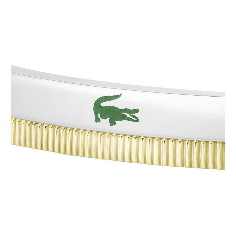 LACOSTE Βραχιόλι Χειροπέδα Crocodile Δίχρωμο Ανοξείδωτο Ατσάλι 2040618