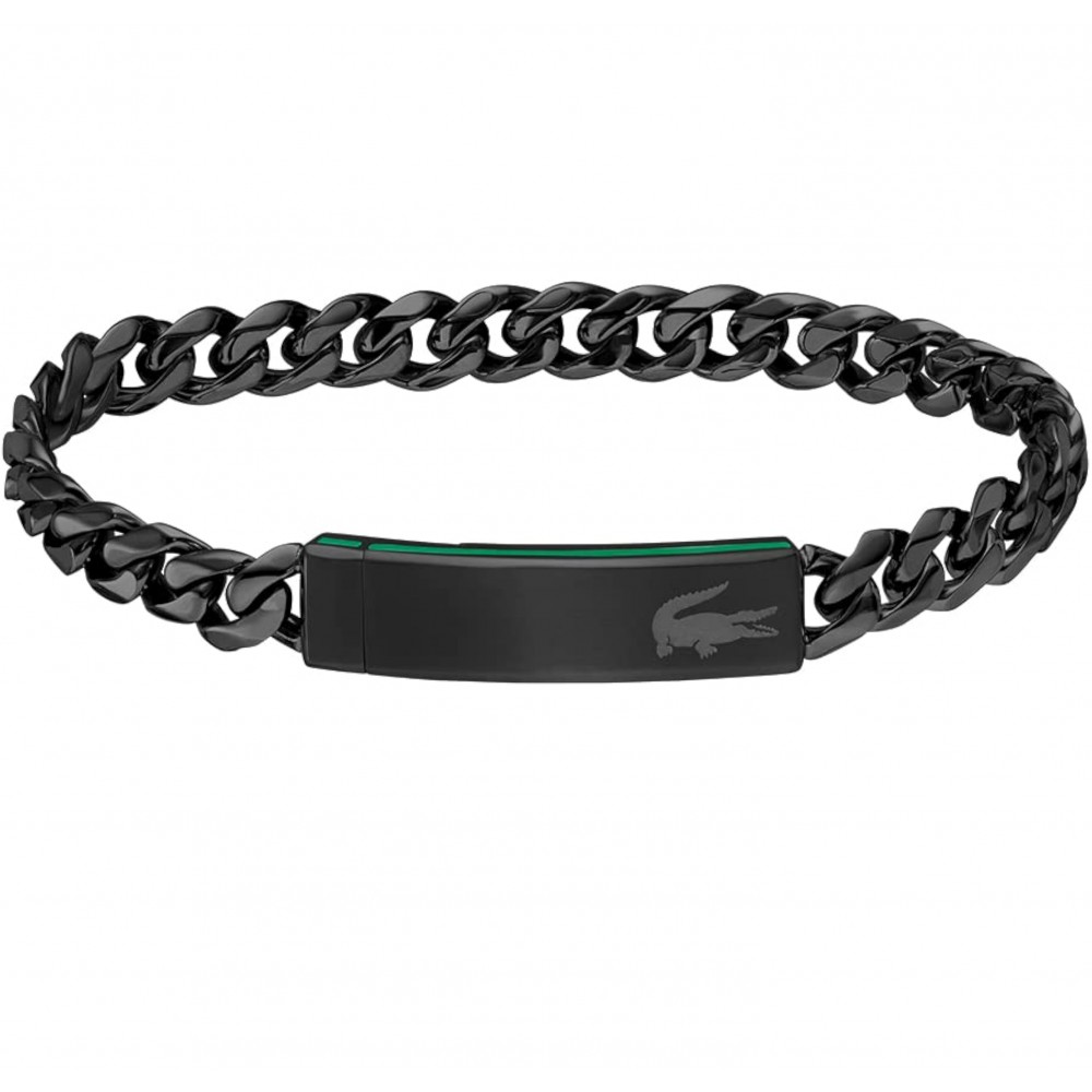 LACOSTE Baseline Βραχιόλι Μαύρο Ανοξείδωτο Ατσάλι 2040082