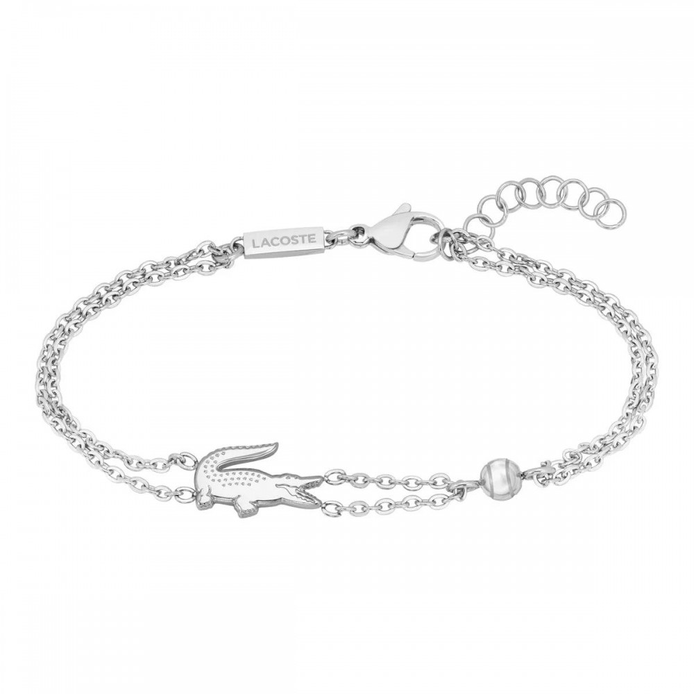 LACOSTE Βραχιόλι Crocodile Ασημί Ανοξείδωτο Ατσάλι 2040580