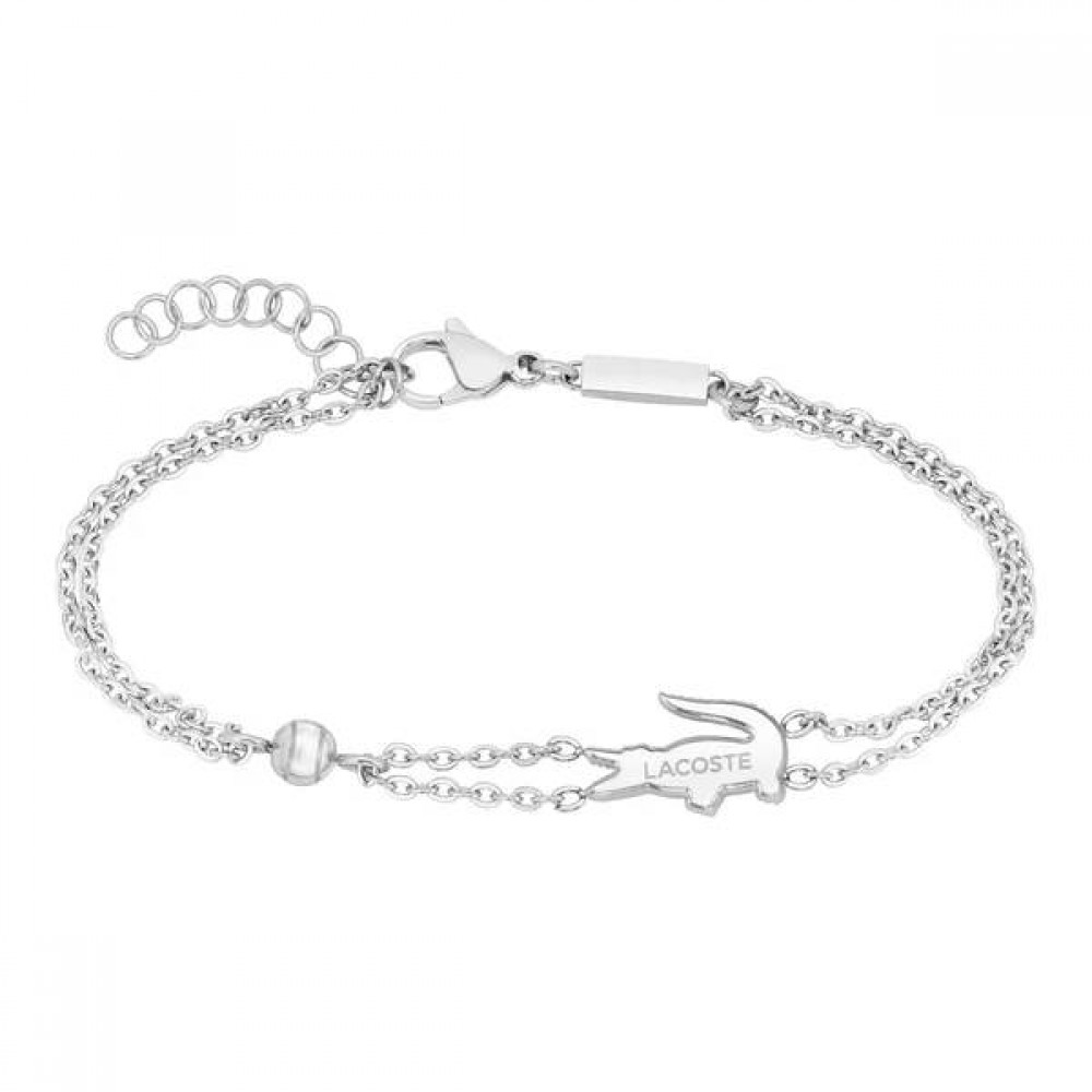 LACOSTE Βραχιόλι Crocodile Ασημί Ανοξείδωτο Ατσάλι 2040580