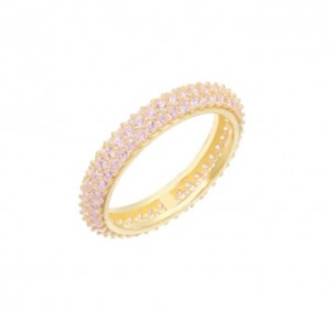 LAURA P Χρυσό Δαχτυλίδι Ασήμι 925 Ροζ ζιργκόν AN0017GRS