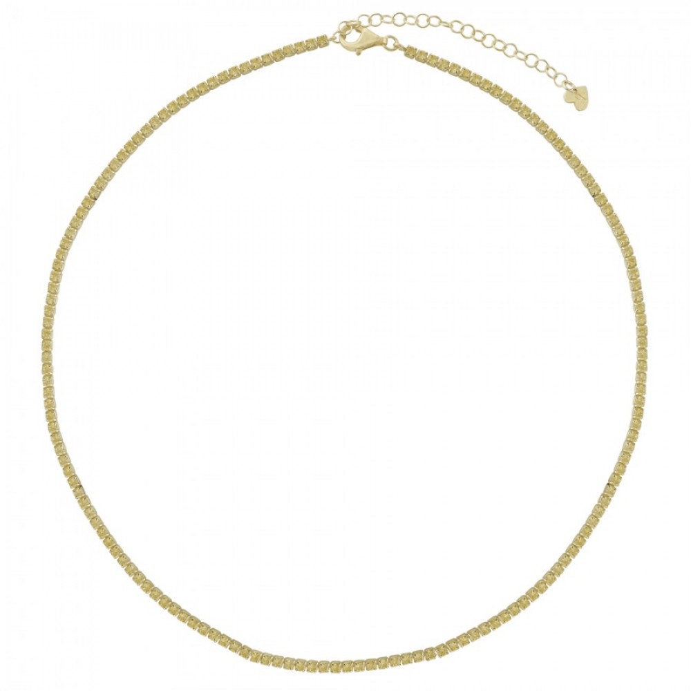 LAURA P Κολιέ Χρυσό Tennis Ασήμι 925 CL0077GG
