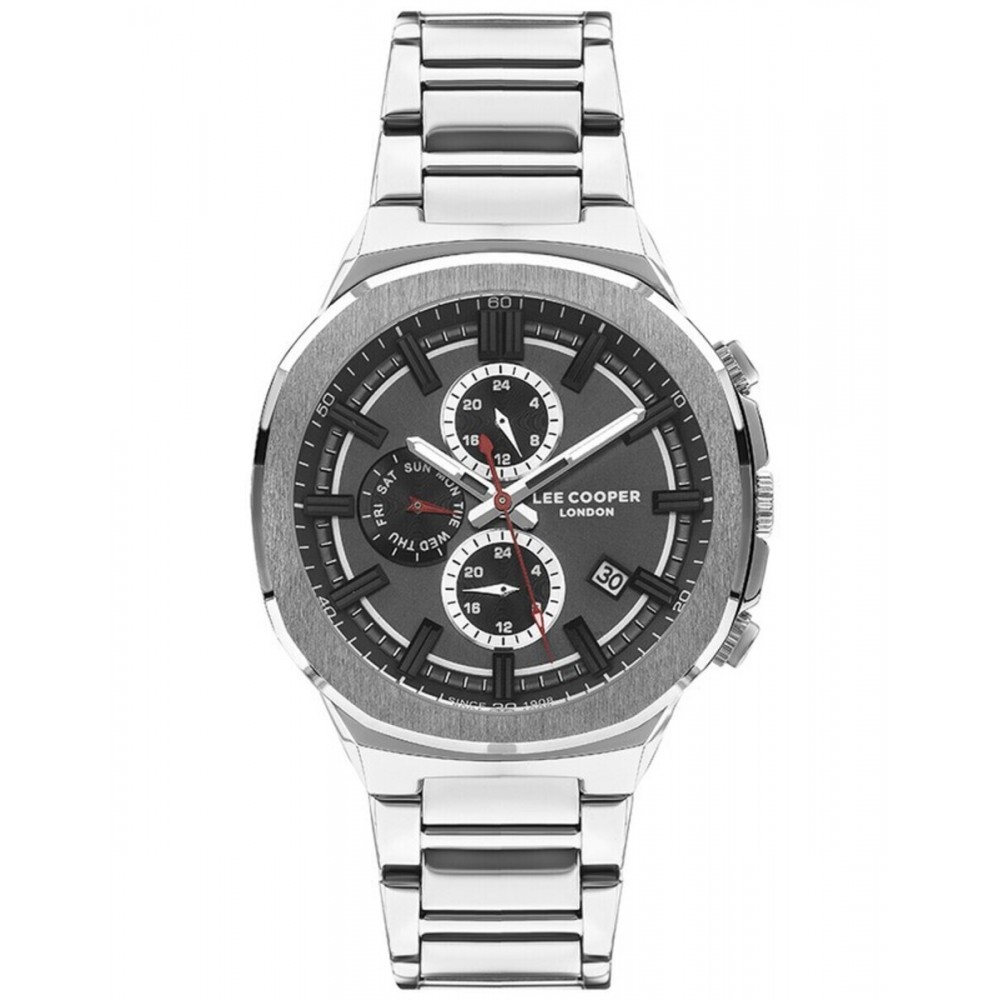 LEE COOPER Ανδρικό Ρολόι Multifunction Aσημί Ανοξείδωτο Ατσάλι LC07431.350