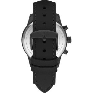 LEE COOPER Ανδρικό Ρολόι Μαύρο Δεμάτινο Λουρί LC07855.651