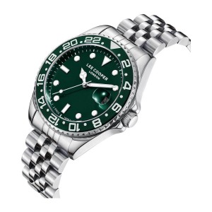 LEE COOPER Ανδρικό Ρολόι Multifunction Ασημί Ανοξείδωτο ατσάλι μπρασελέ LC08142.370