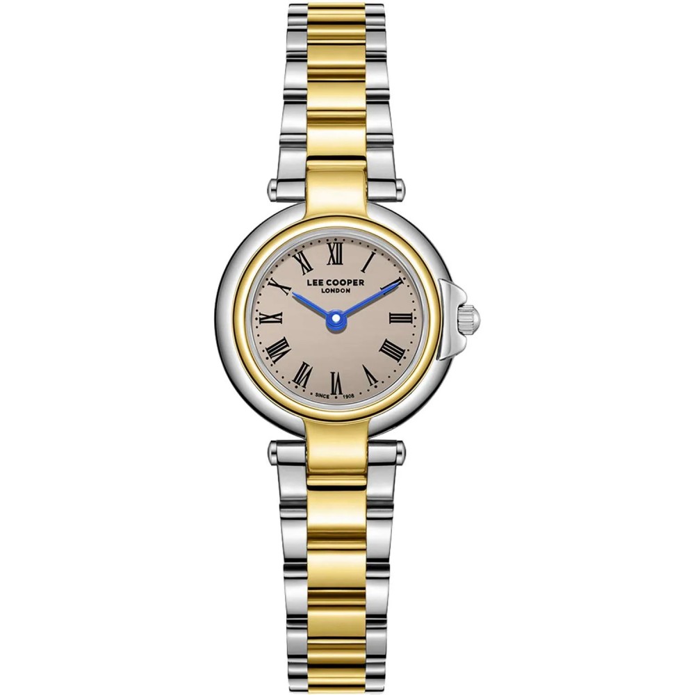 LEE COOPER Γυναικείο Ρολόι Vintage Ασημί/Επίχρυσο Ανοξείδωτο Ατσάλι LC08206.260