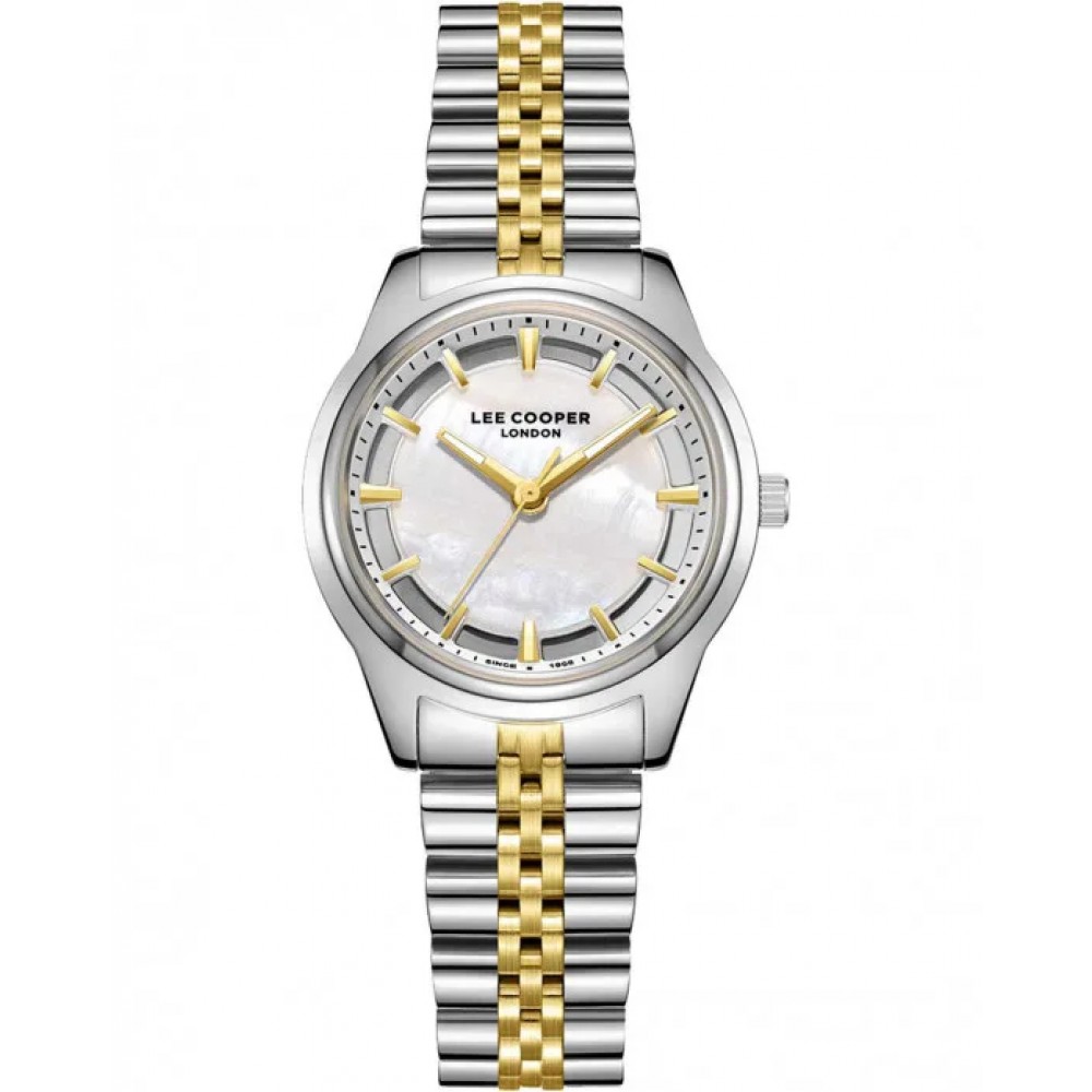 LEE COOPER Γυναικείο Ρολόι Ασημί/Επίχρυσο Ανοξείδωτο Ατσάλι LC08285.220