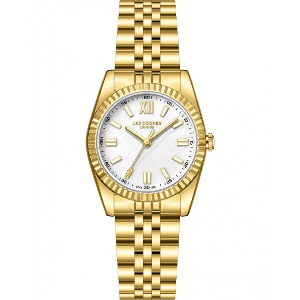 LEE COOPER Γυναικείο Ρολόι Επίχρυσο Ανοξείδωτο Ατσάλι LC08303.120